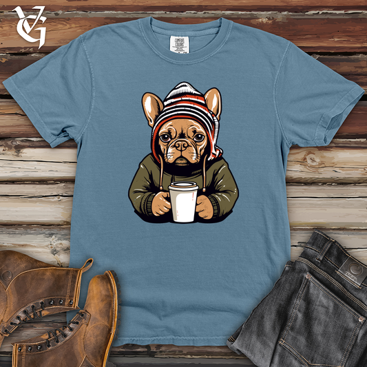 Vintage Coffee Lover Frenchie Heavy Cotton Comfort Colors Tee