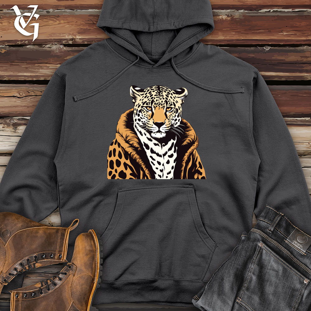 Vintage Fur Leopard Midweight Hooded Sweatshirt