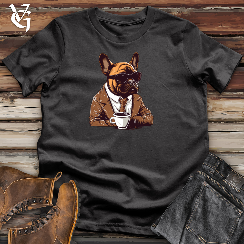 Vintage Coffee Break Frenchie Cotton Tee