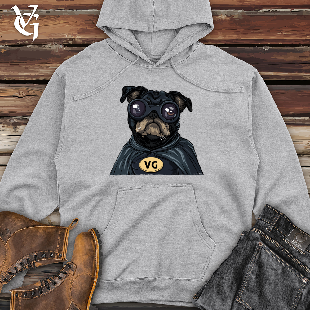 Pug VG Superhero Midweight Hooded Sweatshirt