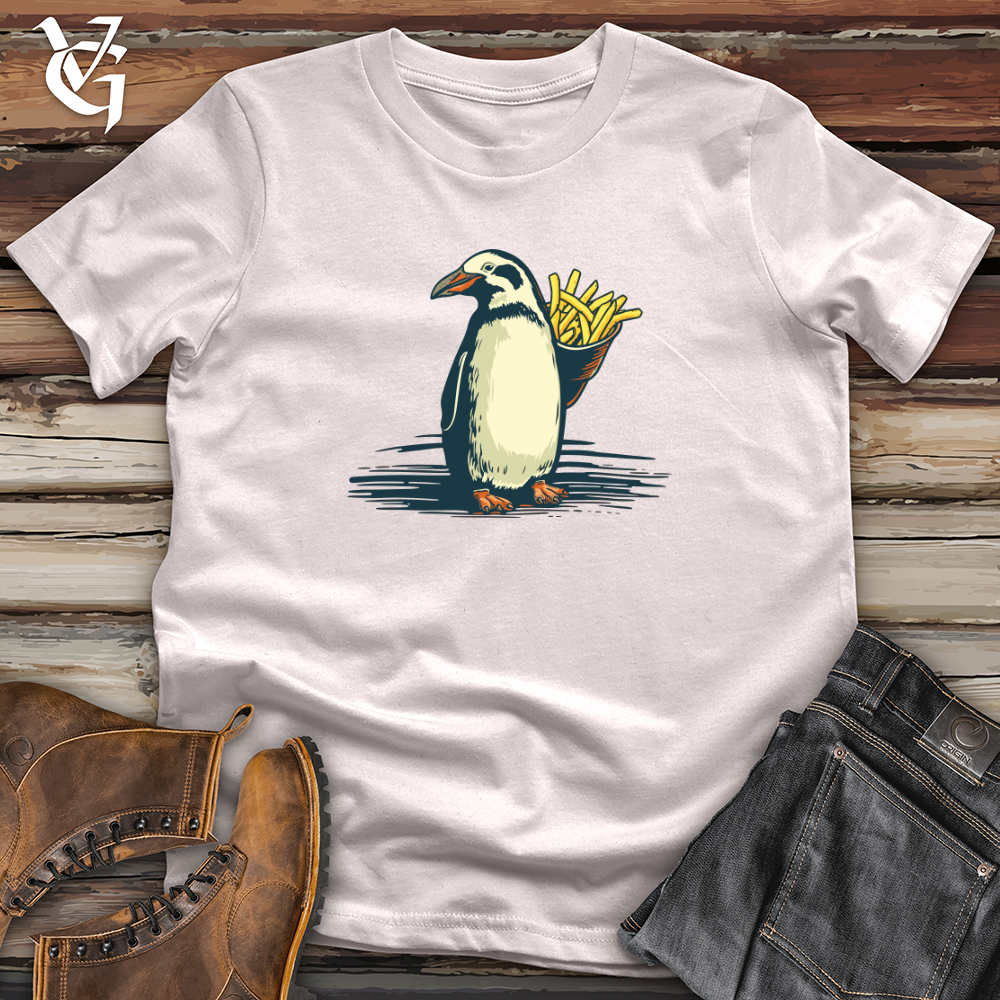 Vintage Fry-Loving Penguin 01 Softstyle Tee