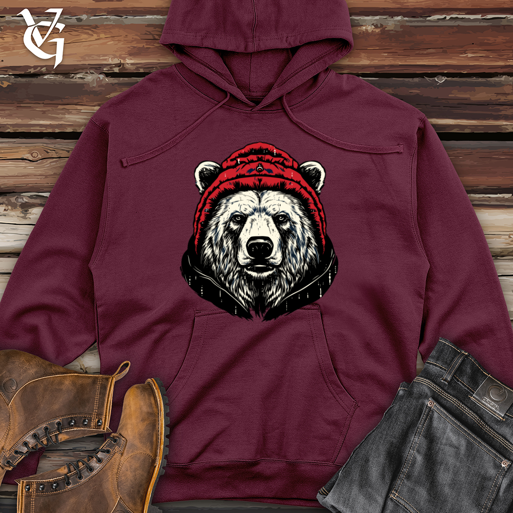 Vintage Beanie Bruin Midweight Hooded Sweatshirt