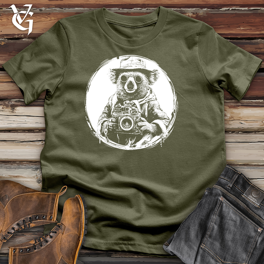 Koala With Camera Cotton Tee