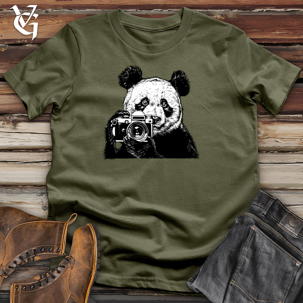 Panda Photographer Snapshot Cotton Tee
