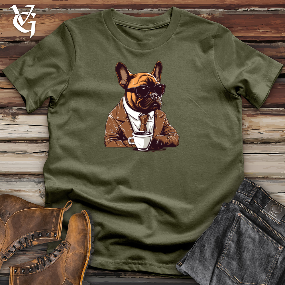 Vintage Coffee Break Frenchie Cotton Tee