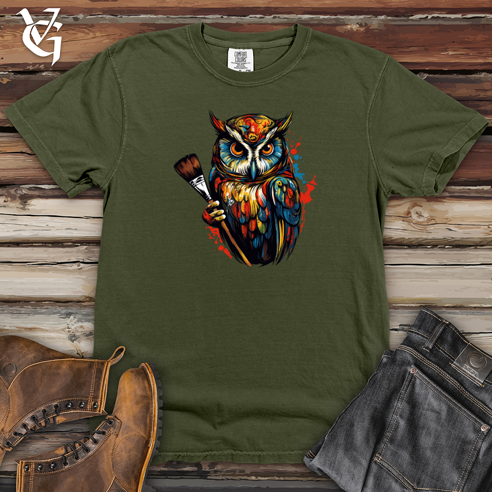 Classic Painter Owl 01 Heavy Cotton Comfort Colors Tee