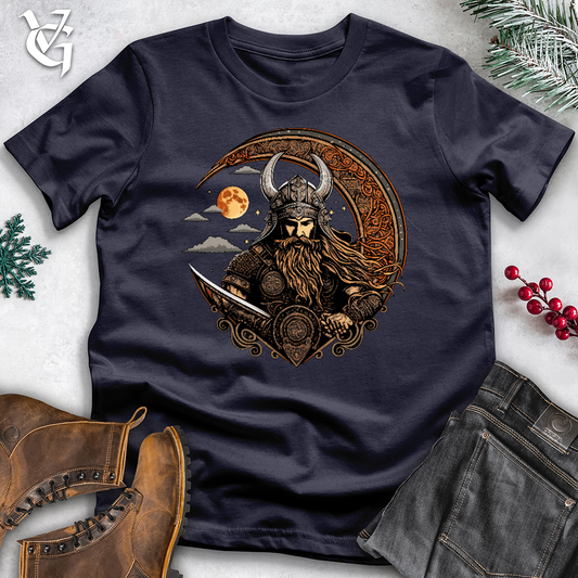 Celtic Moon Viking Warrior Cotton Tee
