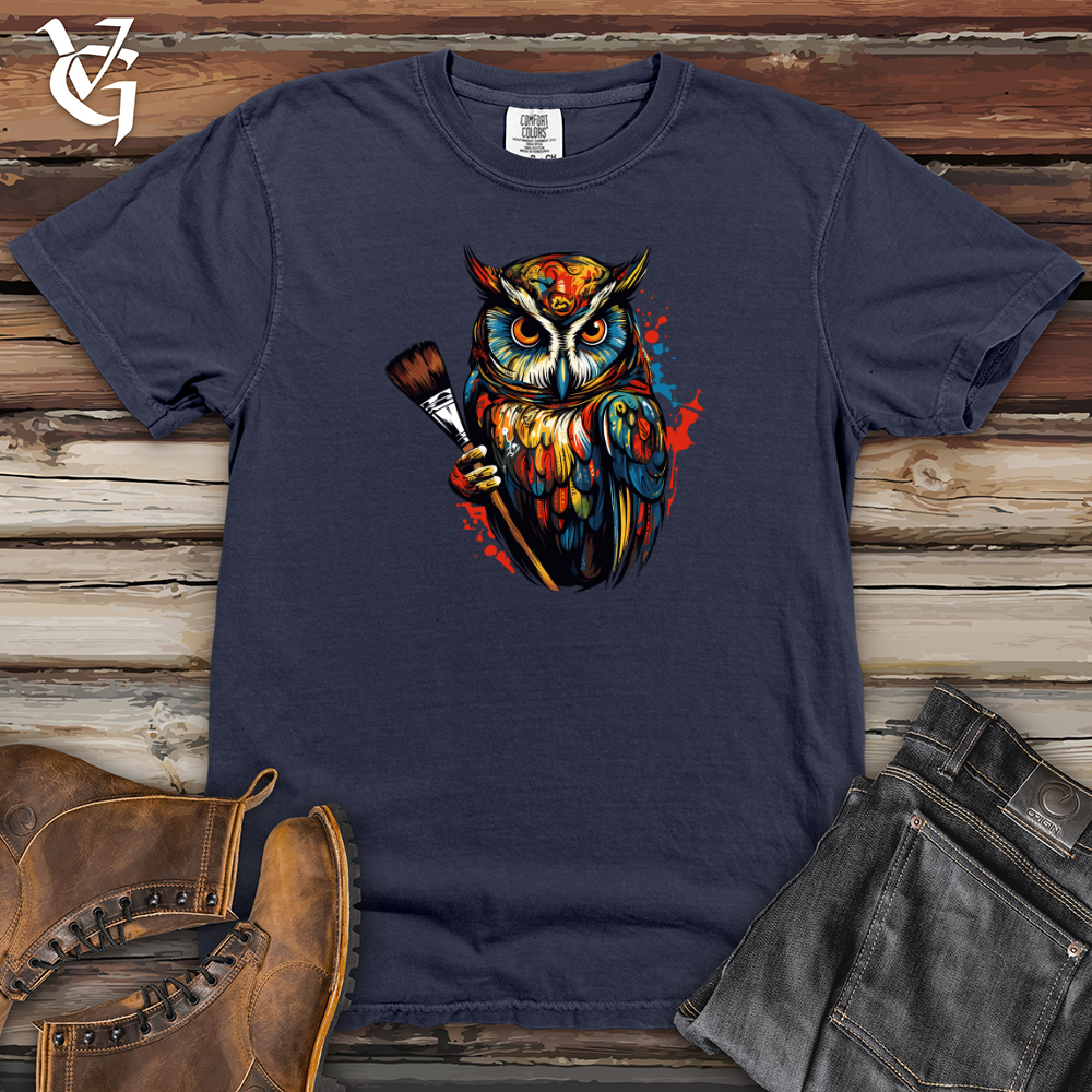 Classic Painter Owl 01 Heavy Cotton Comfort Colors Tee