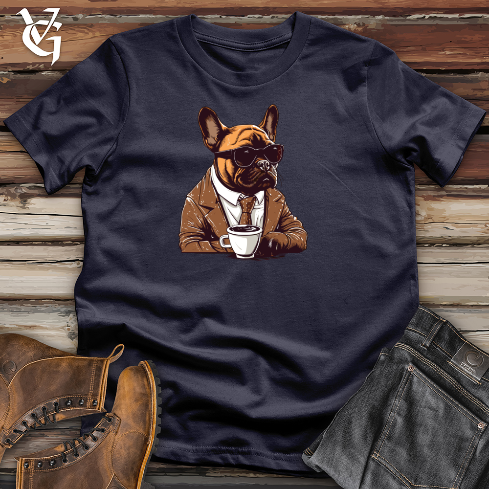 Vintage Coffee Break Frenchie Cotton Tee