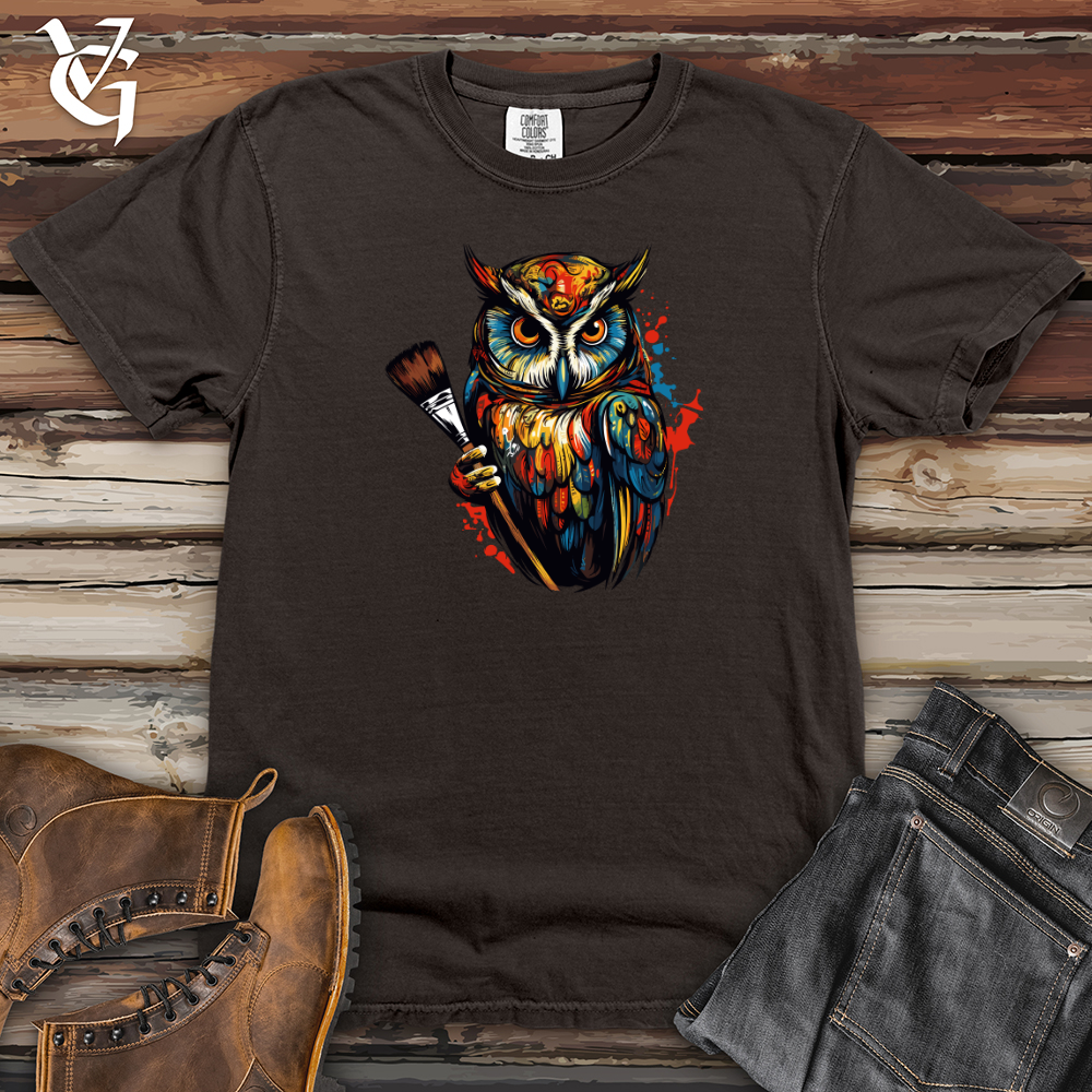 Classic Painter Owl 01 Heavy Cotton Comfort Colors Tee