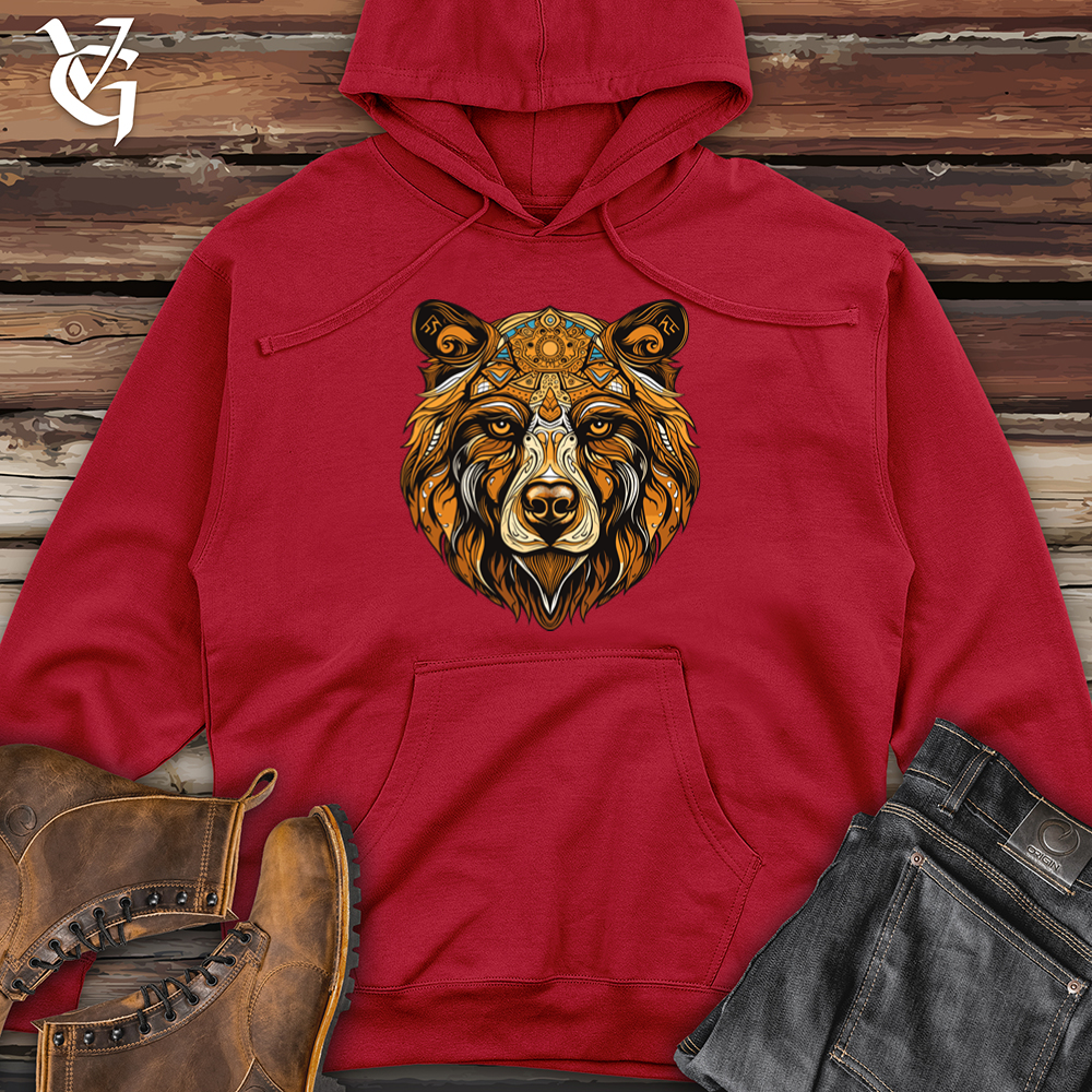 Vintage Viking Bear 01 Midweight Hooded Sweatshirt