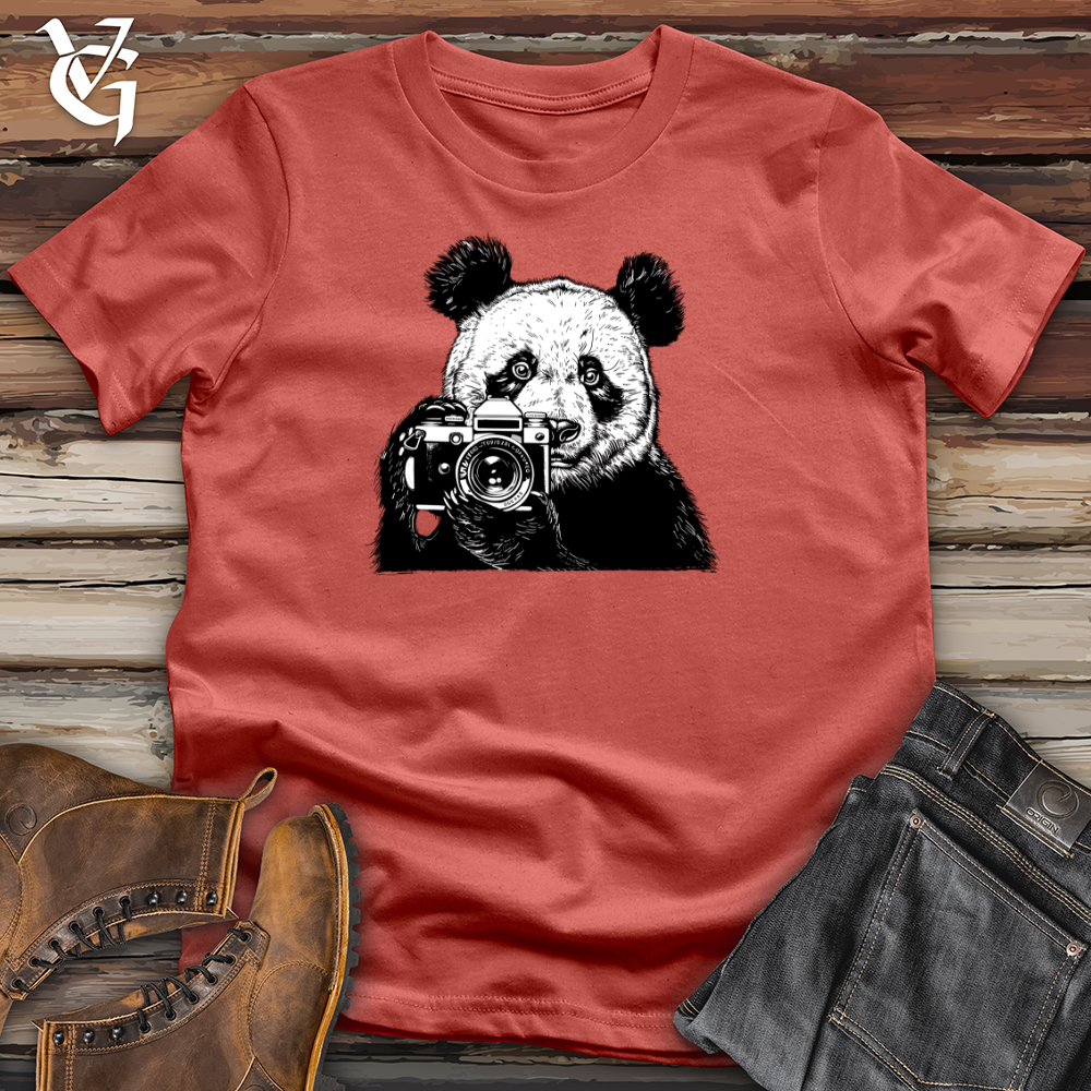 Panda Photographer Snapshot Cotton Tee