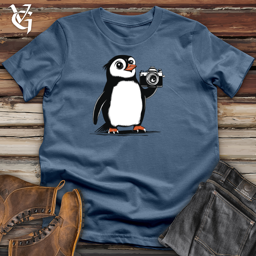 Penguin Photographer Adventure Cotton Tee