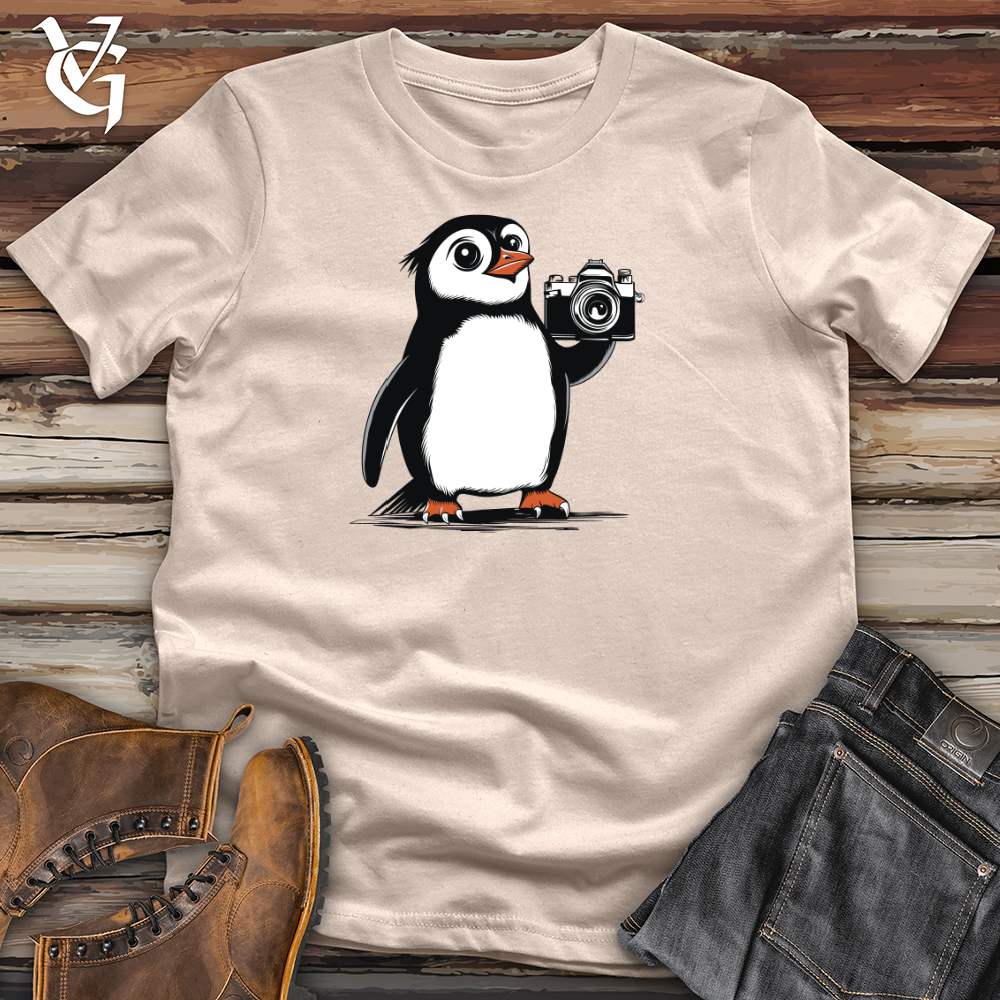 Penguin Photographer Adventure Cotton Tee