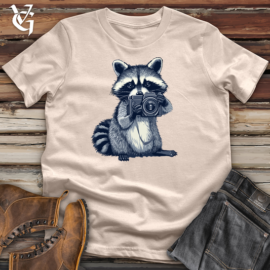 Raccoon Photographer Snapshot Cotton Tee