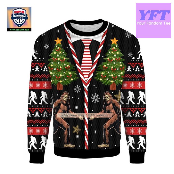 Vintage Bigfoot Bigfoot All Over Print 3d Ugly Christmas Sweater