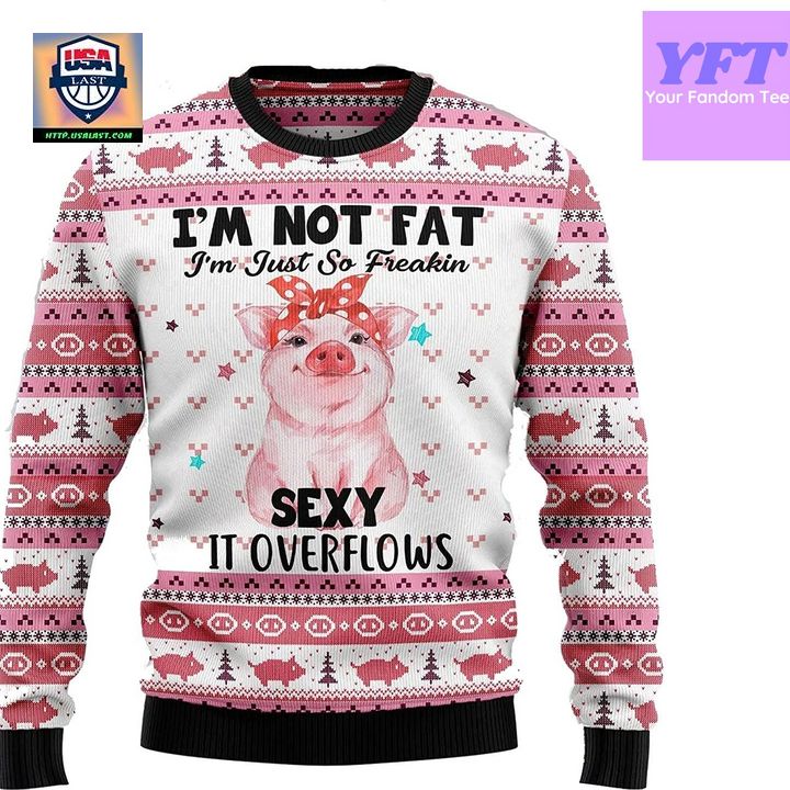 Vintage Im Not Fat Im Just So Freakin Sexyy It Overflow 3d Ugly Christmas Sweater