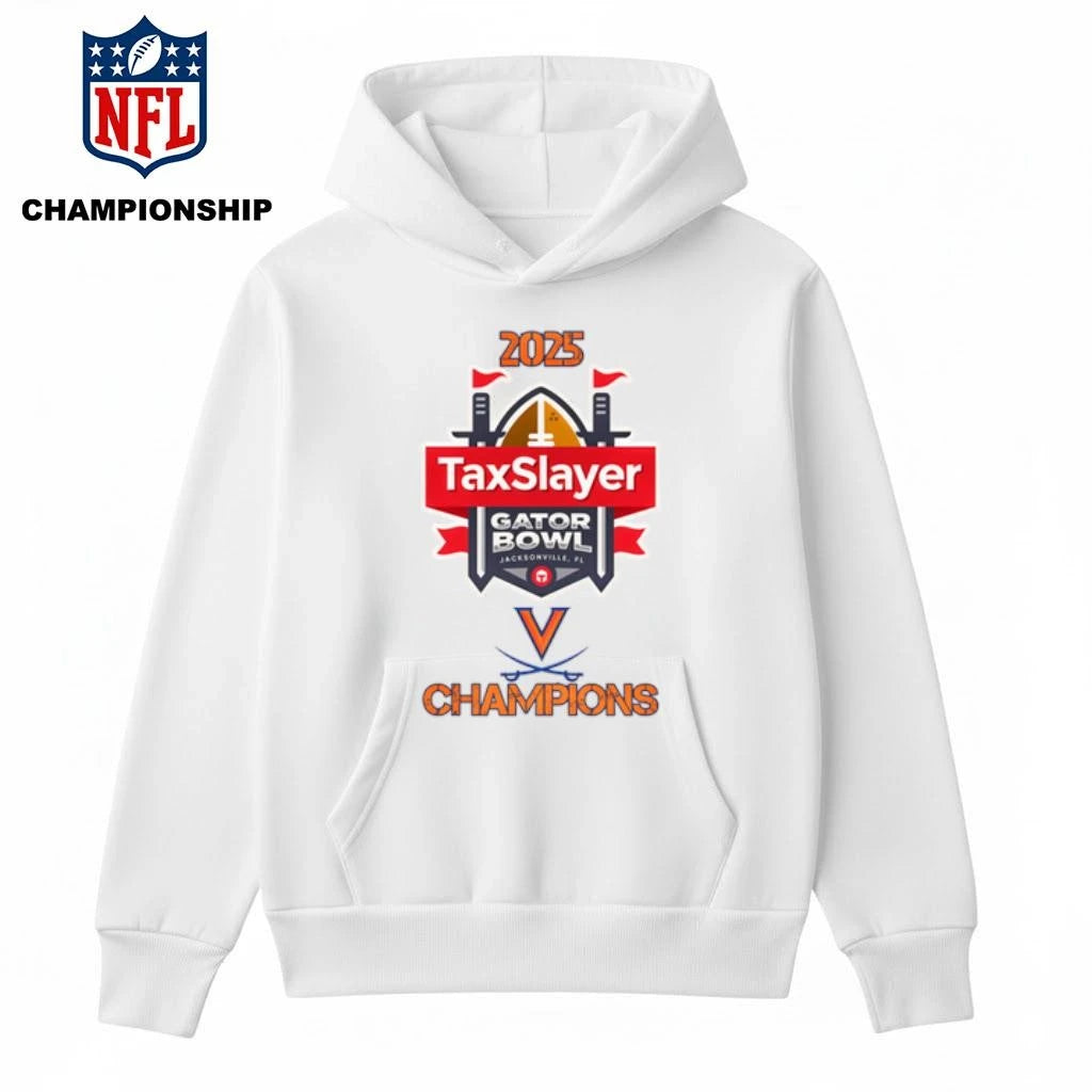 Virginia Cavaliers 2025 Taxslayer Gator Bowl Champions Logo Shirt