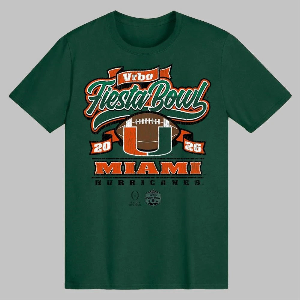 Vrbo Fiesta Bowl Miami 2026 Hurricanes Shirt