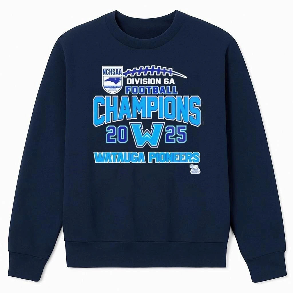 Watauga Pioneers 2025 NCHSAA Division 6A Football Champions Shirt
