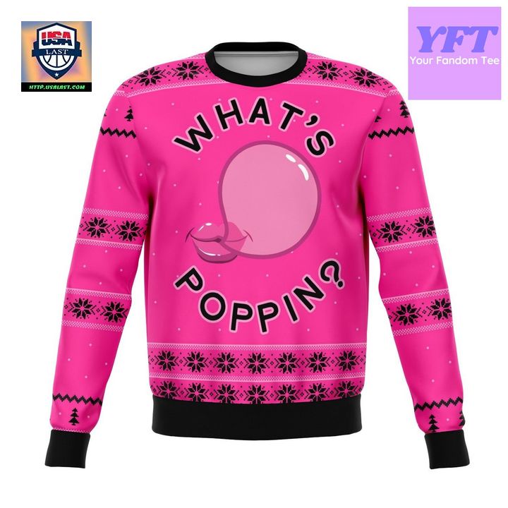 Whats Poppin Meme Design 3d Ugly Christmas Sweater