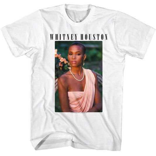 Whitney Houston - Photo And Logo Boyfriend Tee