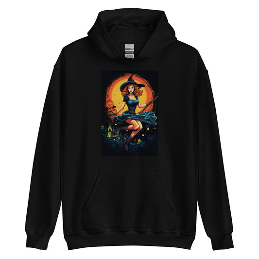 Witch in Flight Unisex Pullover Hoodie