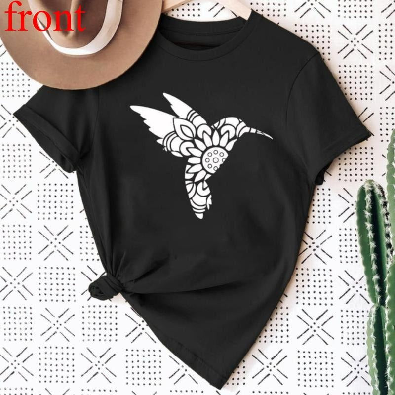 womens street style shirt,Hummingbird Shirt, Mandala Hummingbird Tee, Bird Lover Shirt, Animal Lover Tee, Birthday Gift...