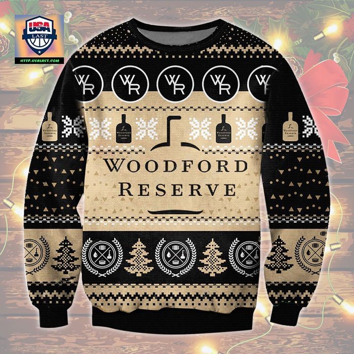 Woodford Reserver Bourbon Whiskey Ugly Christmas Sweater
